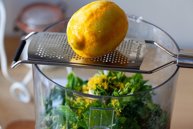 cabbage and halloumi skewers