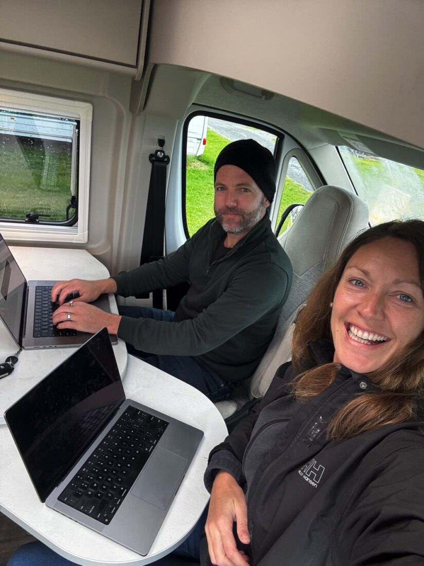 working online from a campervan in ireland