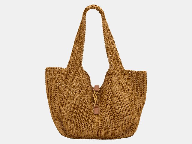 yellow straw bag