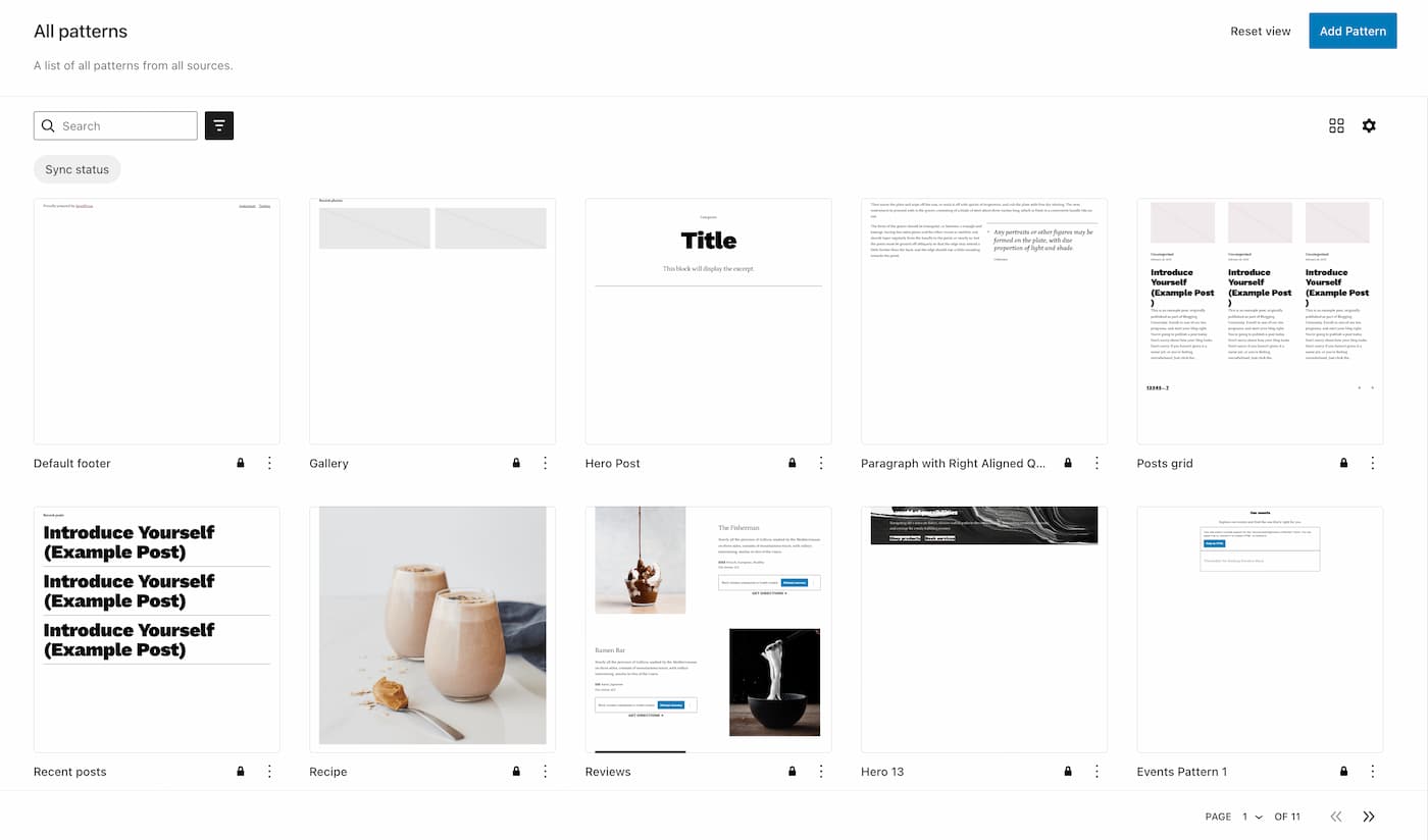 Vivre WordPress Theme Pattern Library