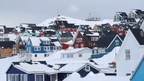 Reuters A general view of snow-covered houses in Nuuk, the Greenlandic capital