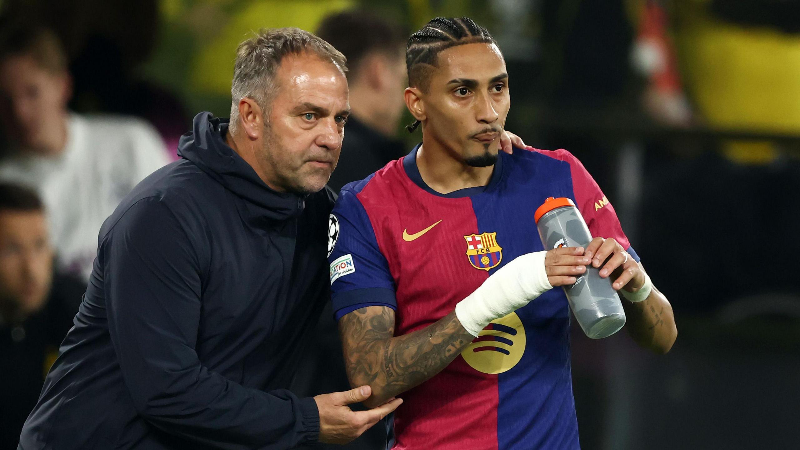 Hansi Flick and Raphinha