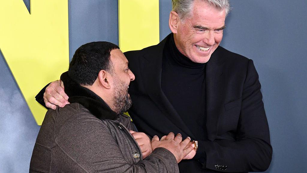 Pierce Brosnan and 'Prince' Naseem Hamed