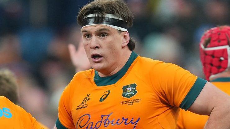 Tom Hooper playing for Australia