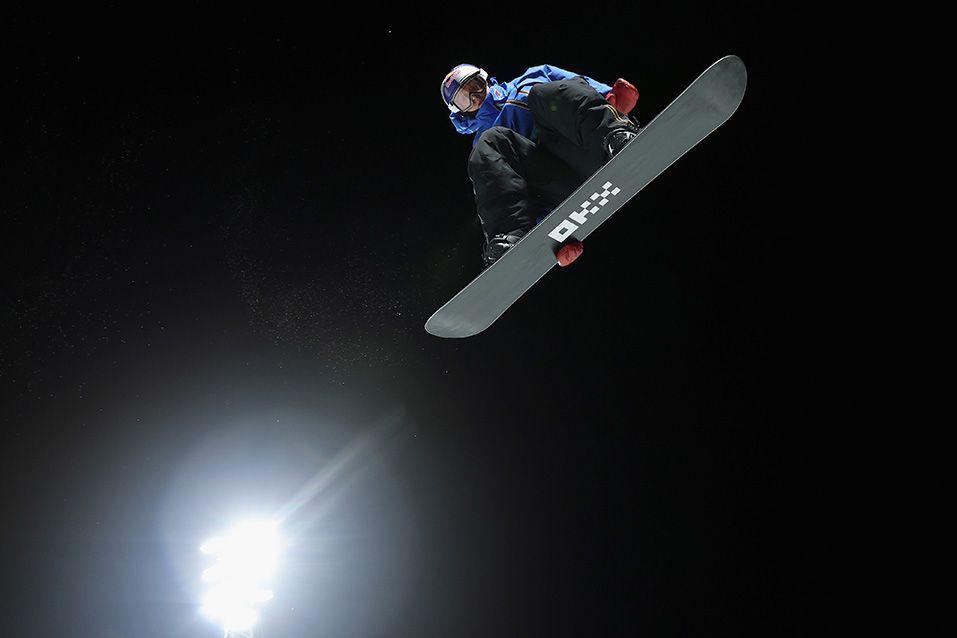 Australia's Scotty James in action in the men's snowboard superpipe at the Aspen 2026 X Games. Photo by Michael Reaves