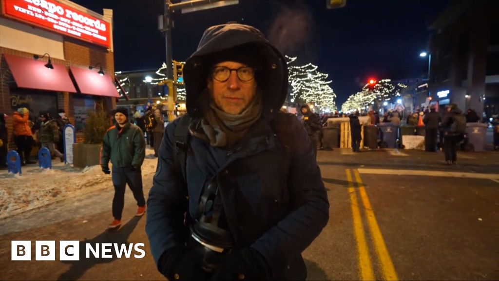 Watch: BBC at protests near scene where Alex Pretti was killed