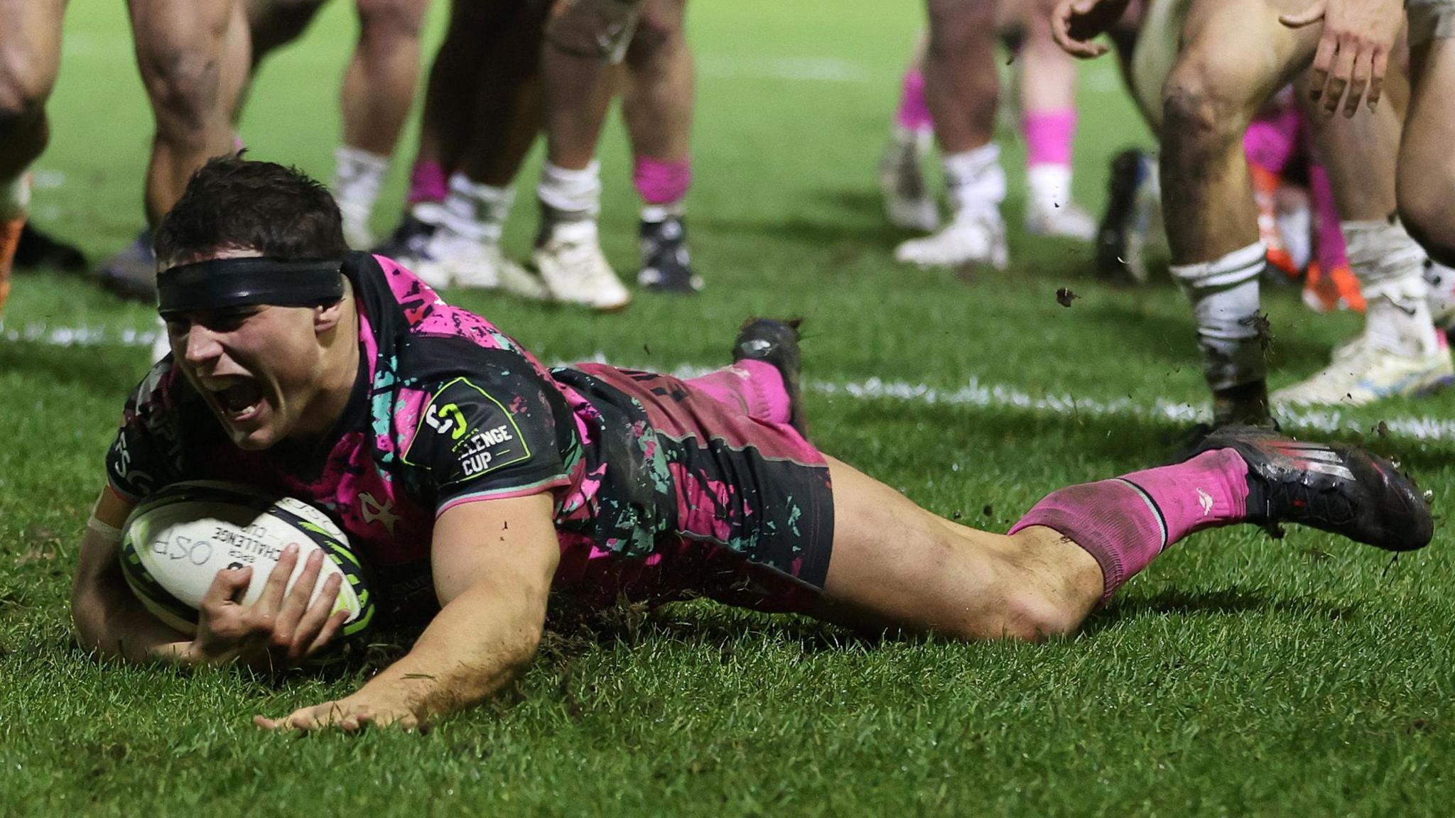 Lewis Lloyd scores against Montpellier