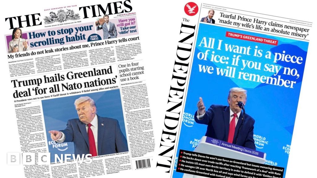 The Papers: ‘Trump hails Greenland deal’ and ‘All I want is a piece of ice’