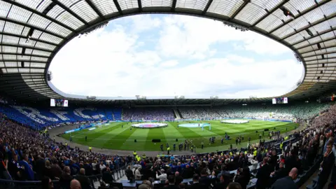 SNS A general view of Hampden before the 2023/24 Scottish Cup final between Rangers and Celtic