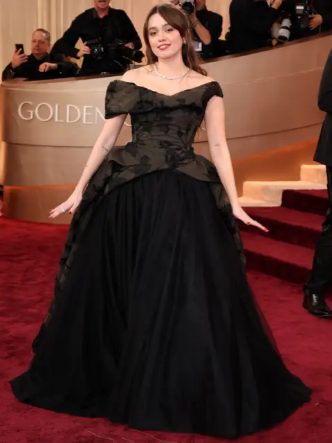 Getty Images Aimee Lou Wood attends the 83rd annual Golden Globe Awards at The Beverly Hilton on January 11, 2026 in Beverly Hills, California.