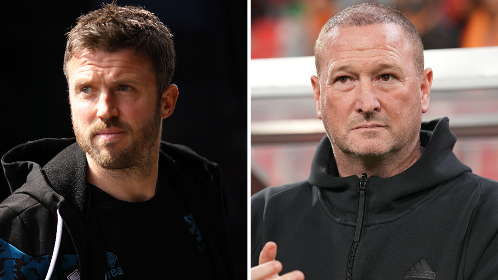 Picture of (left) new Manchester United interim manager Michael Carrick and right, his assistant Steve Holland