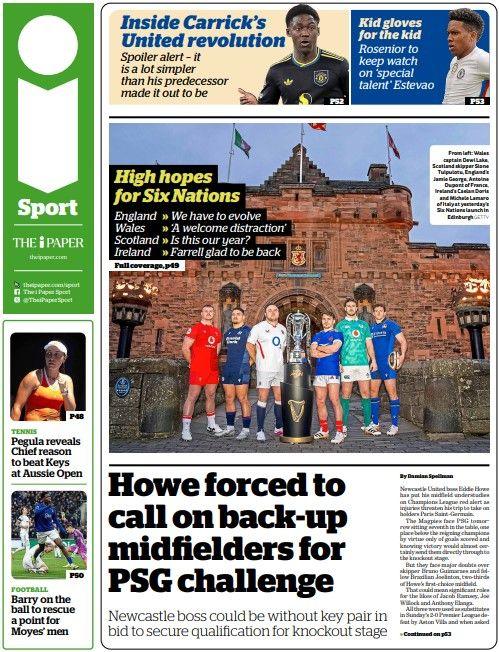 The back page of The i Paper