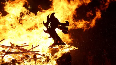 Famous Up Helly Aa festival sets Shetland’s skies ablaze