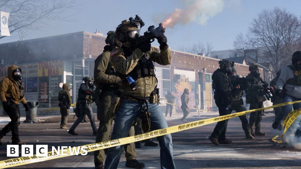 Protests and anger after man shot dead by immigration agents