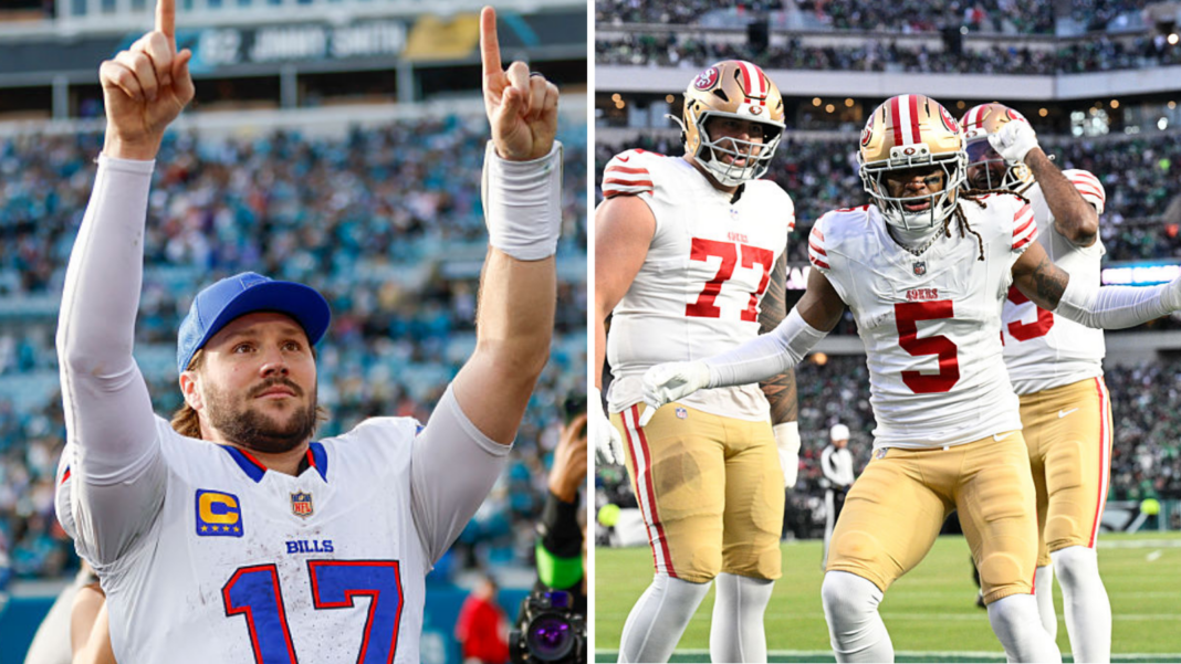 49ers upset champs Eagles in play-offs after Bills beat Jags