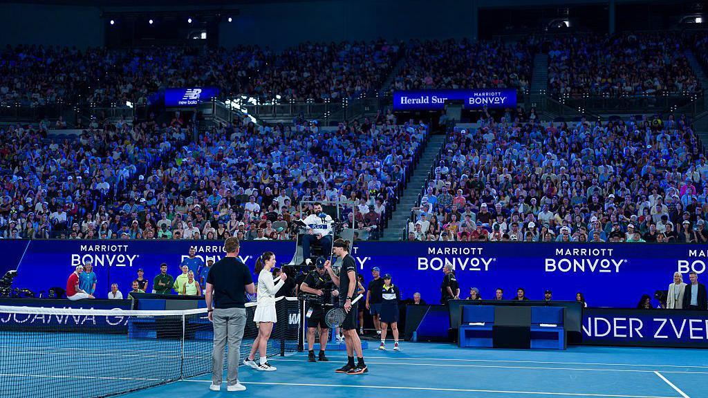 The Rod Laver Arena was packed for the Million Dollar One Point Slam