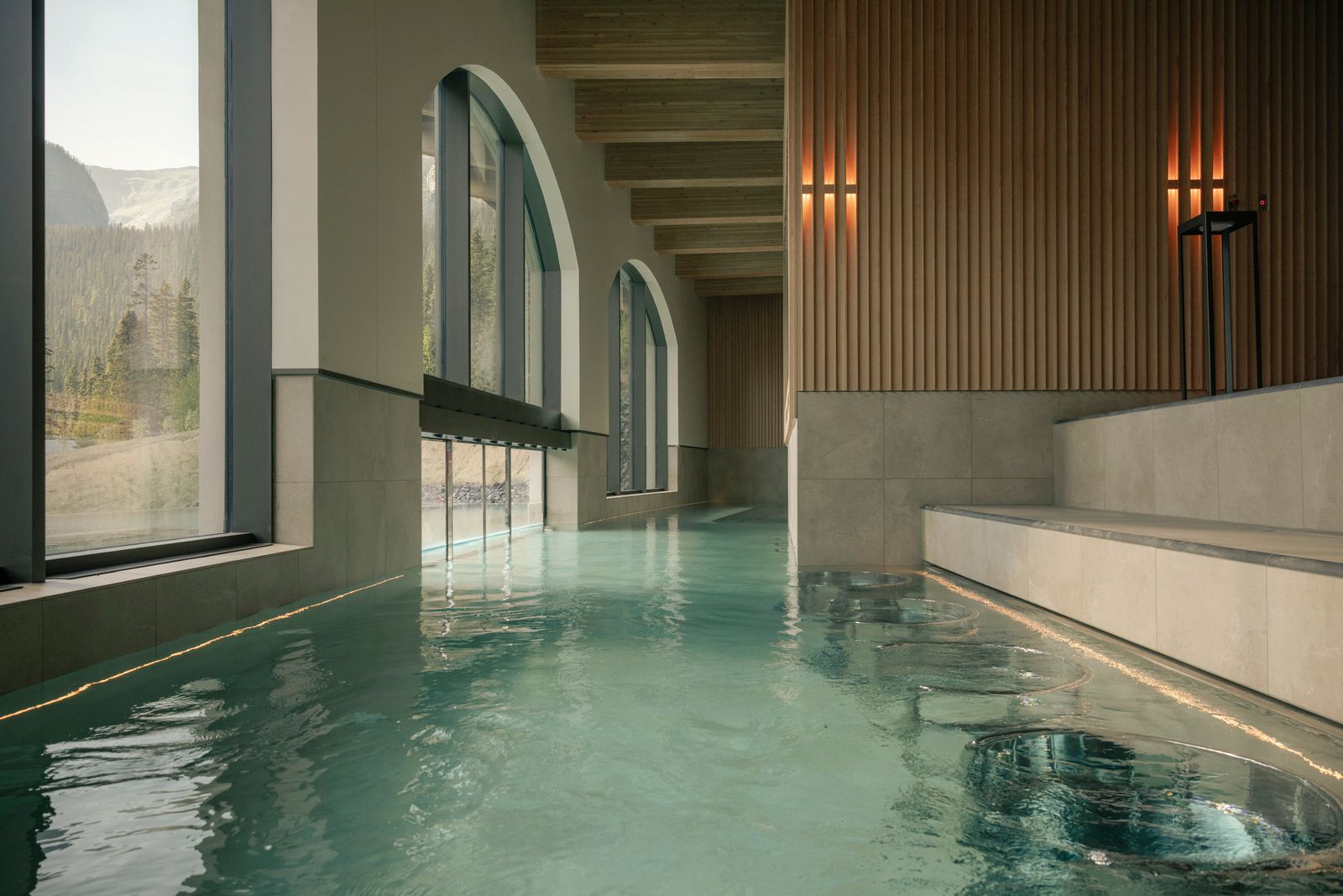 Image may contain Floor Flooring Pool Water Swimming Pool Architecture Building Home Damage and Building Flooding