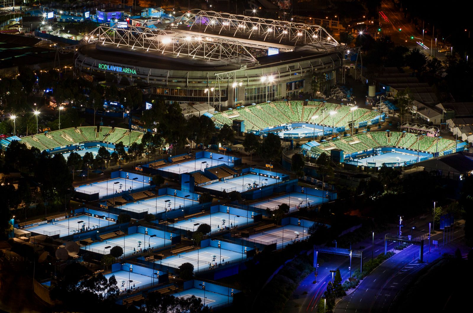 Image may contain Outdoors Architecture Arena Building Stadium Aerial View Pool Swimming Pool and Water