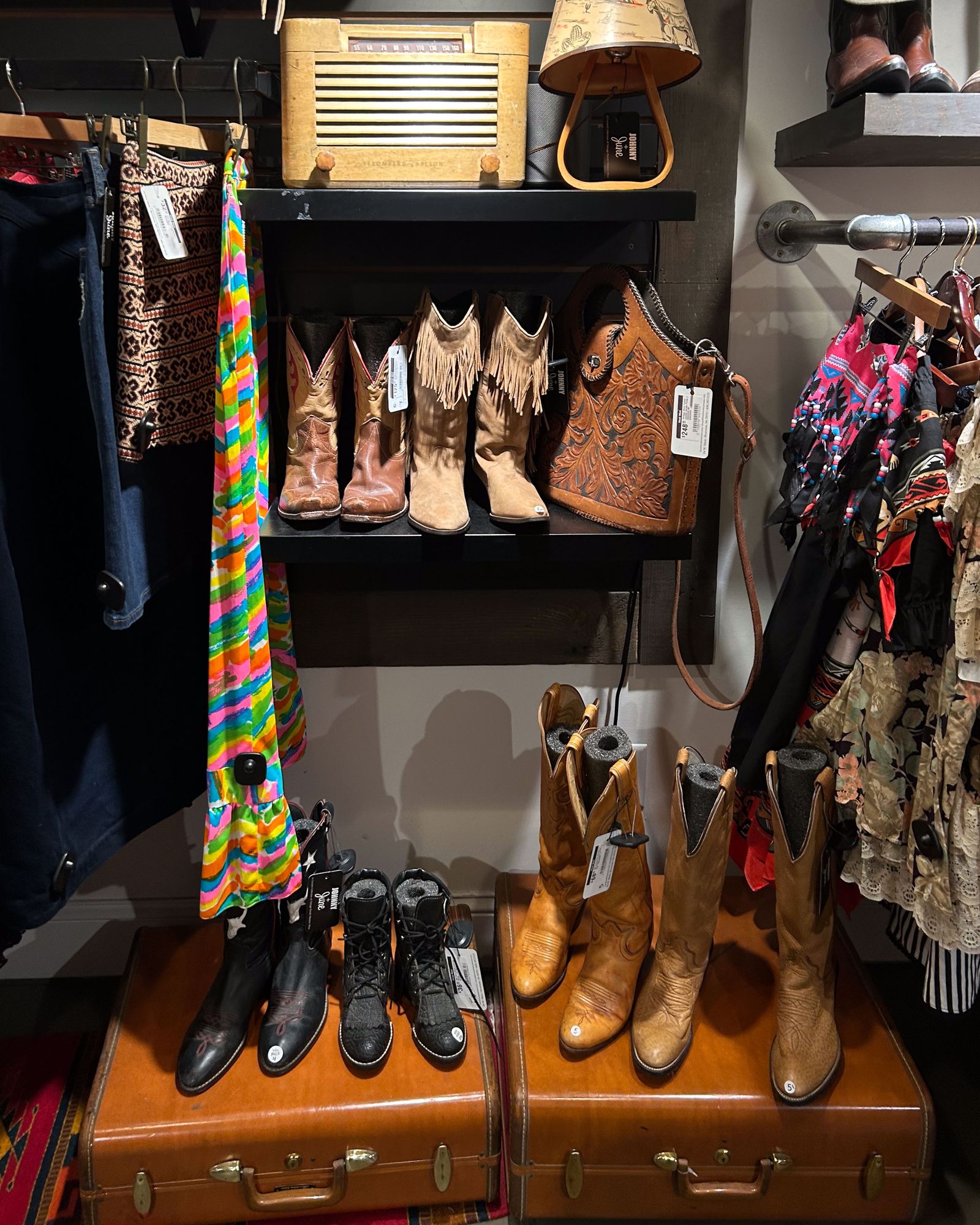 Image may contain Indoors Clothing Footwear Shoe Furniture Dressing Room and Room