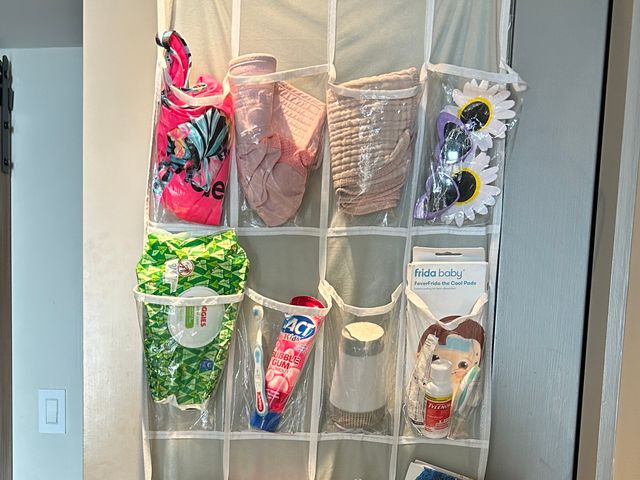 Image may contain: Shelf, Closet, Cupboard, Furniture, Accessories, Bag, Handbag, and Pantry