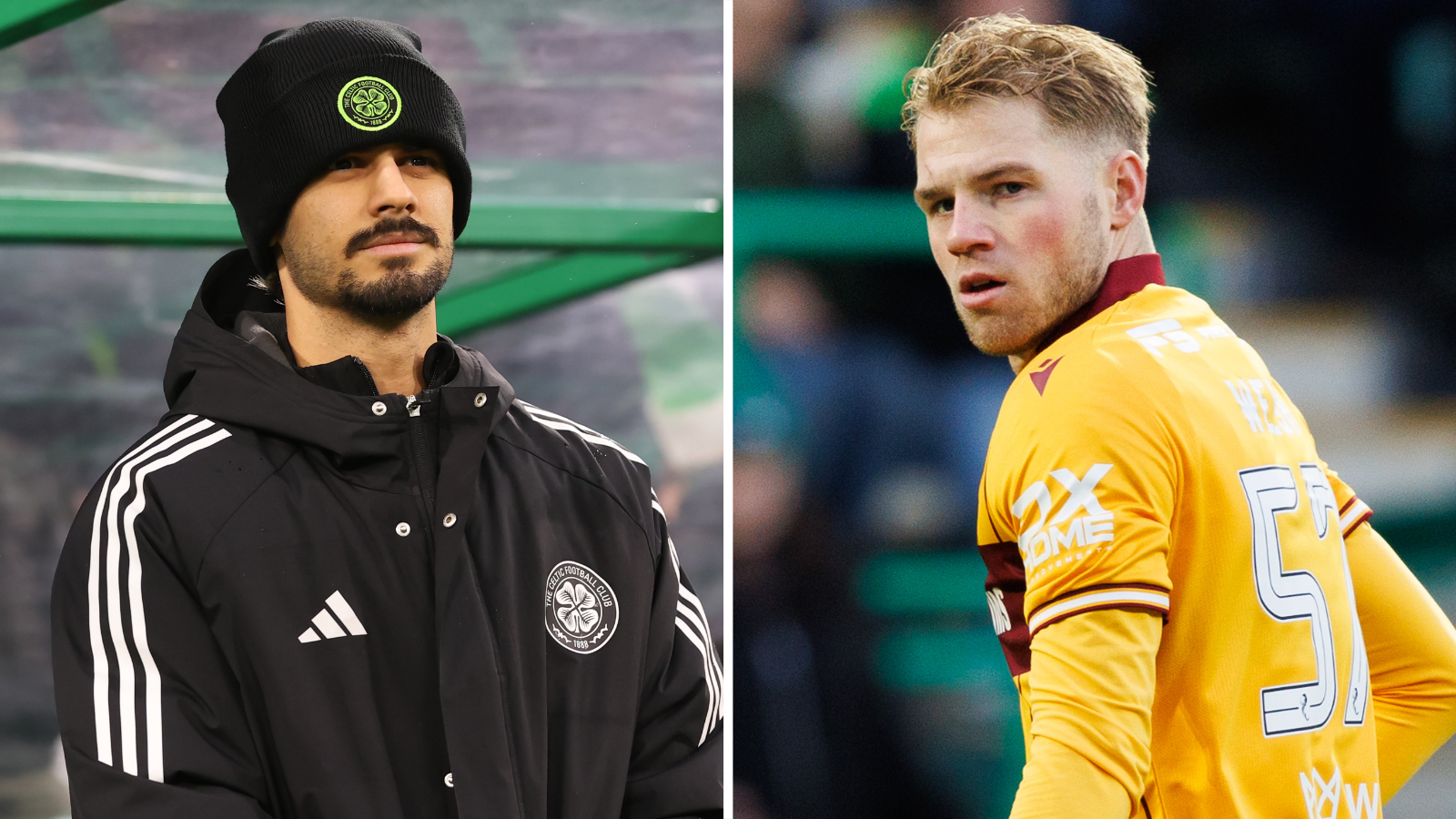 Celtic's Jota and Stephen Welsh