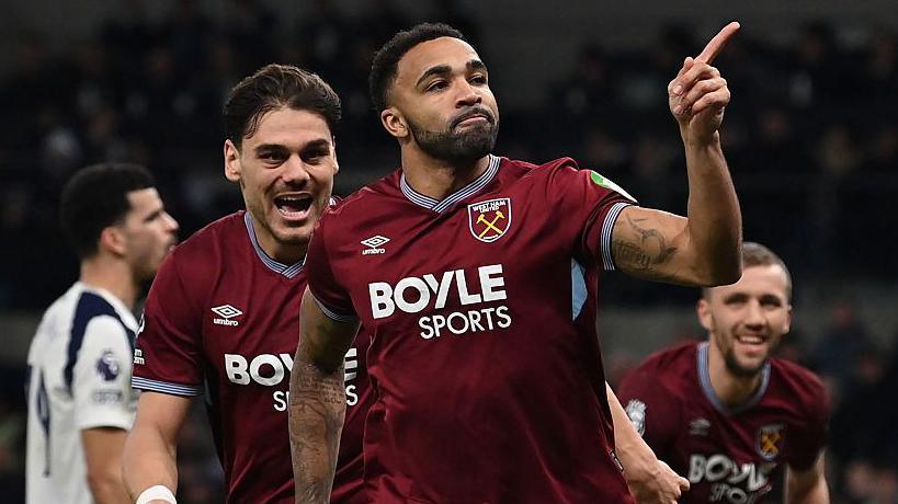 Callum Wilson celebrates scoring the winner for West Ham against Tottenham at the weekend