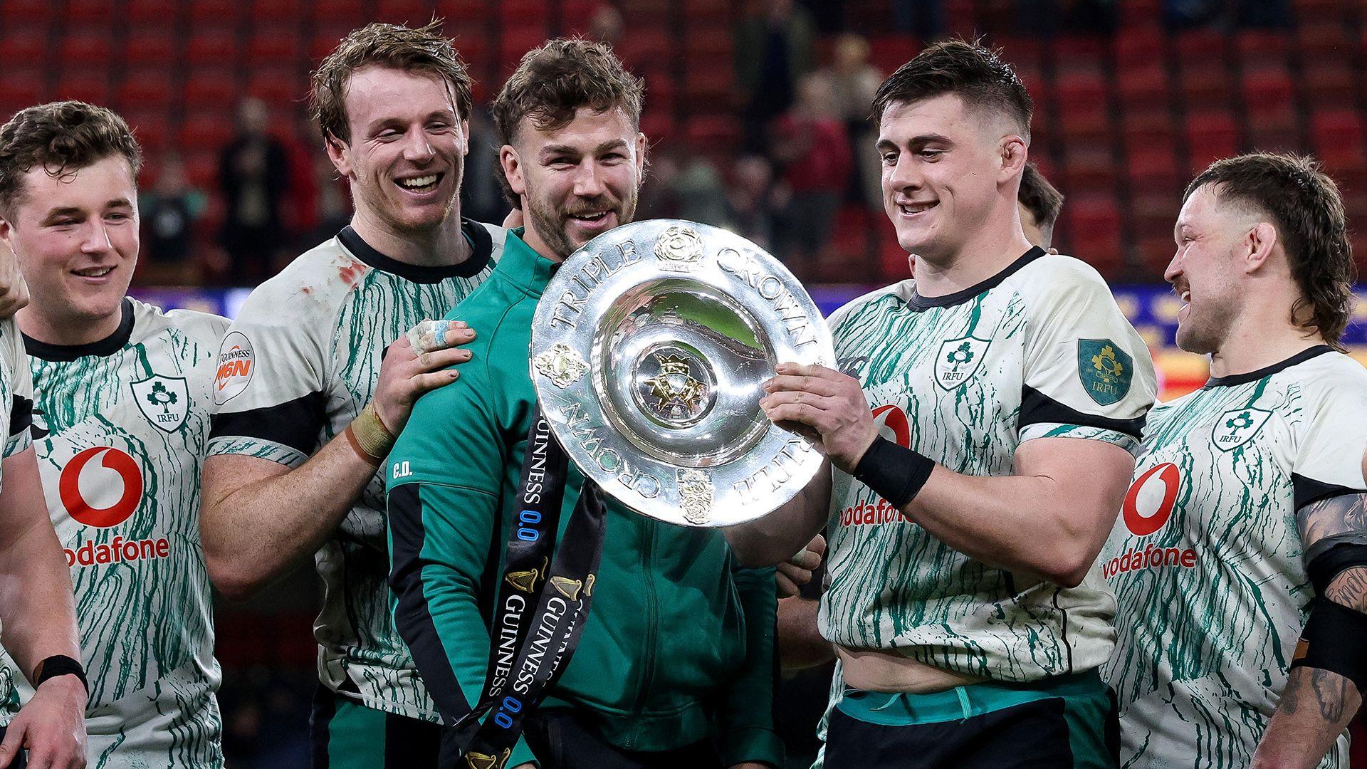 Dan Sheehan and Caelan Doris lift the Triple Crown