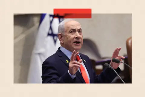 EPA Israel's Prime Minister Benjamin Netanyahu speaks during a debate in the Knesset, the Israeli parliament