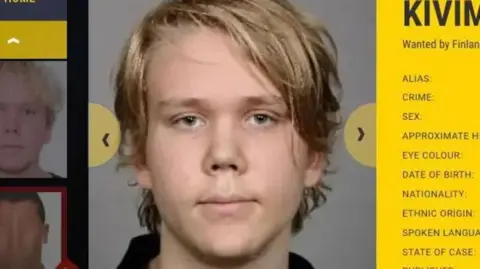 Europol A portrait picture, akin to a mugshot, of Julius Kivim&auml;ki. He is expressionless as he looks toward the camera. He has blond hair that falls to the left of his face.