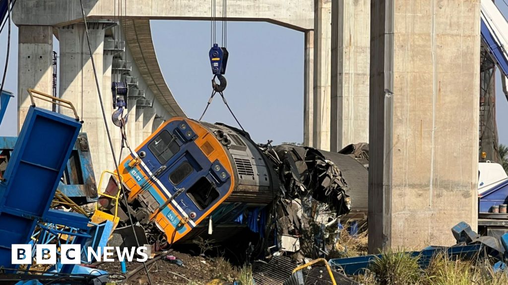 At least 28 killed after crane collapses on train in Thailand