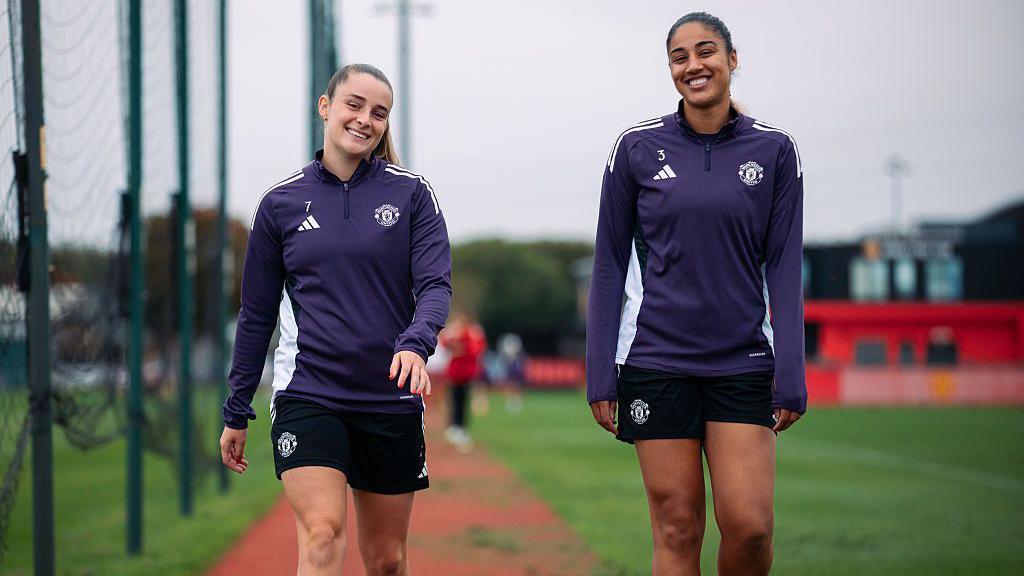 Ella Toone and Gabby George of Manchester United