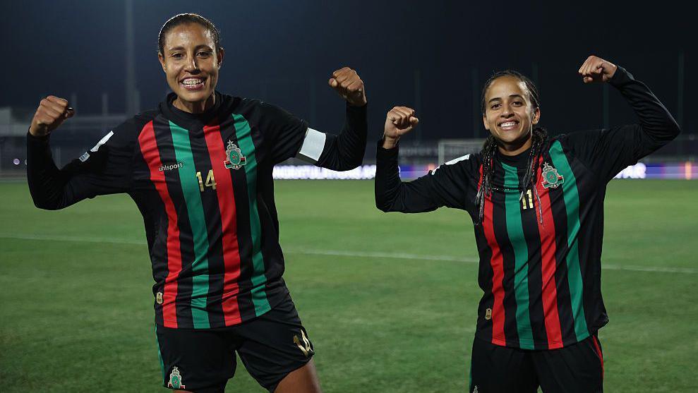 Fatima Tagnaout and Aziza Rabbah celebrate