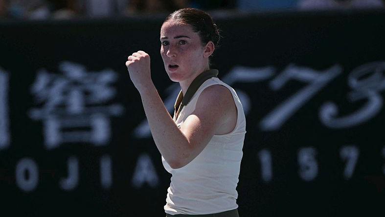 France's Elsa Jacquemot celebrates