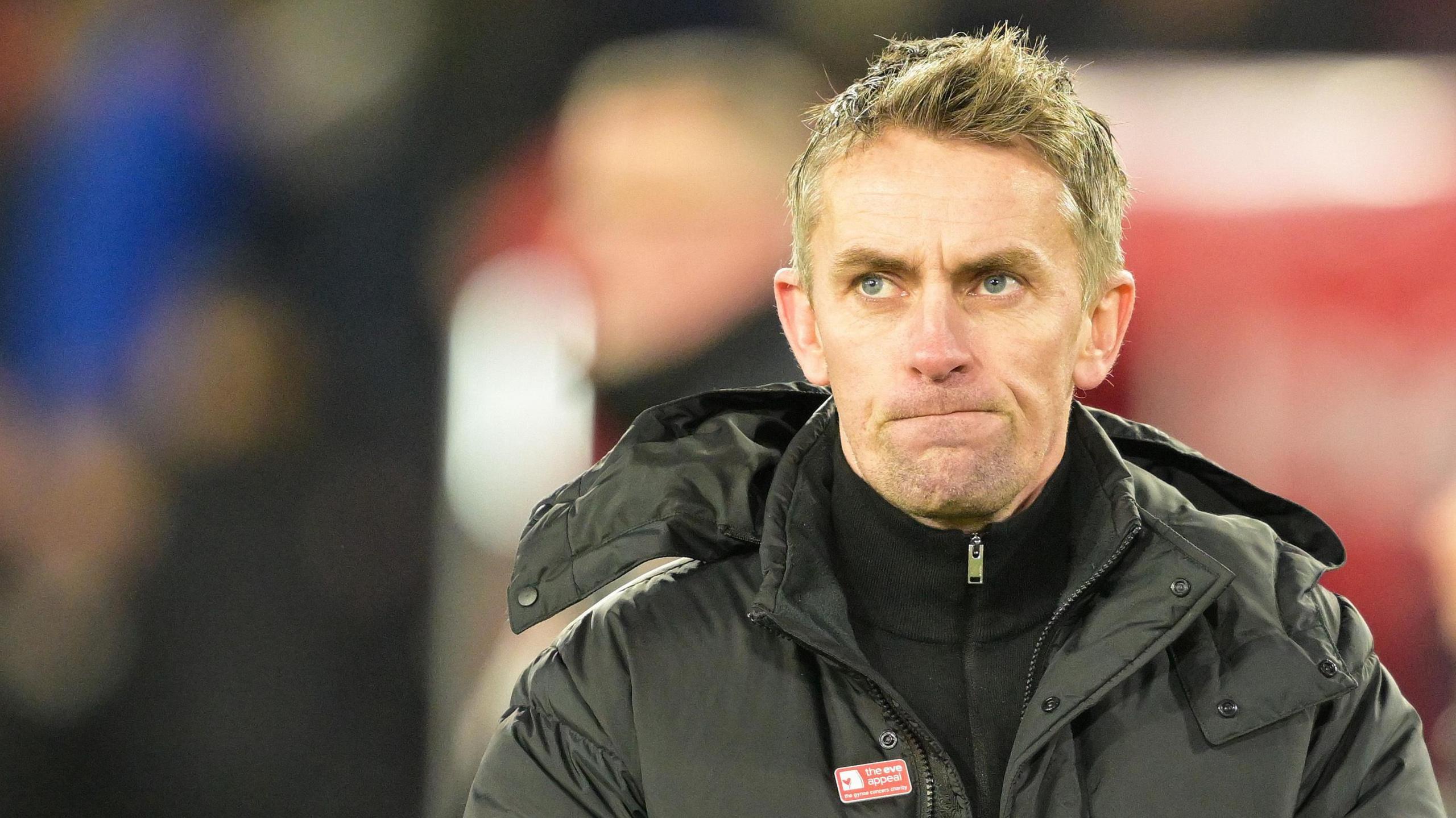 Kieran McKenna looks on after Ipswich Town's defeat at Sheffield United