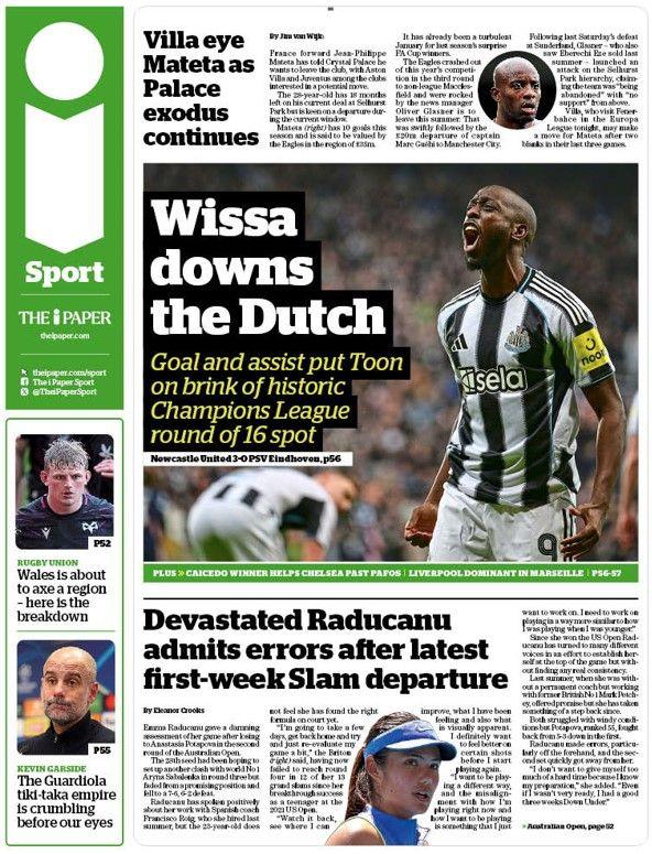 The i Paper back page