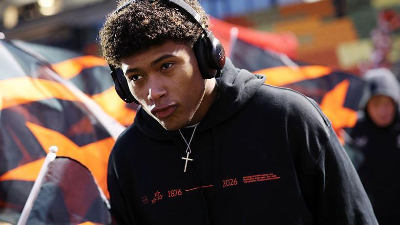 Noah Caluori on his way into the StoneX Stadium