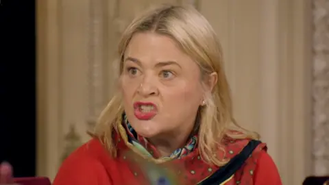 Harriet speaking angrily