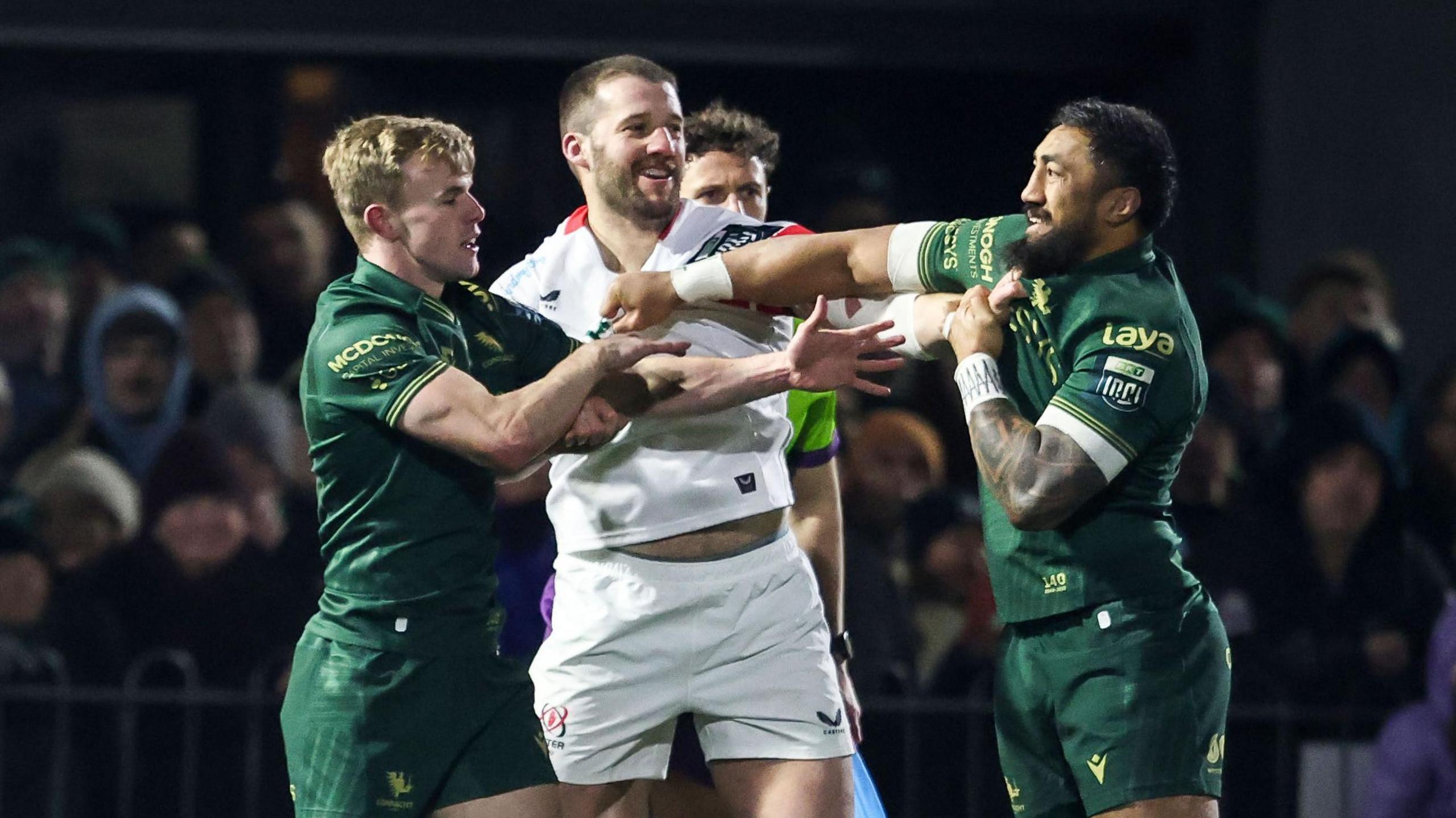 Bundee Aki and Stuart McCloskey