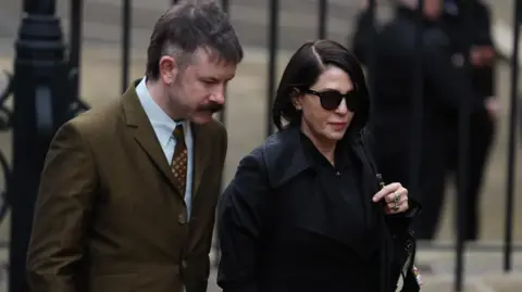 NEIL HALL/EPA/Shutterstock Sadie Frost arrives at the Royal Courts of Justice alongside Barrister Callum Galbraith