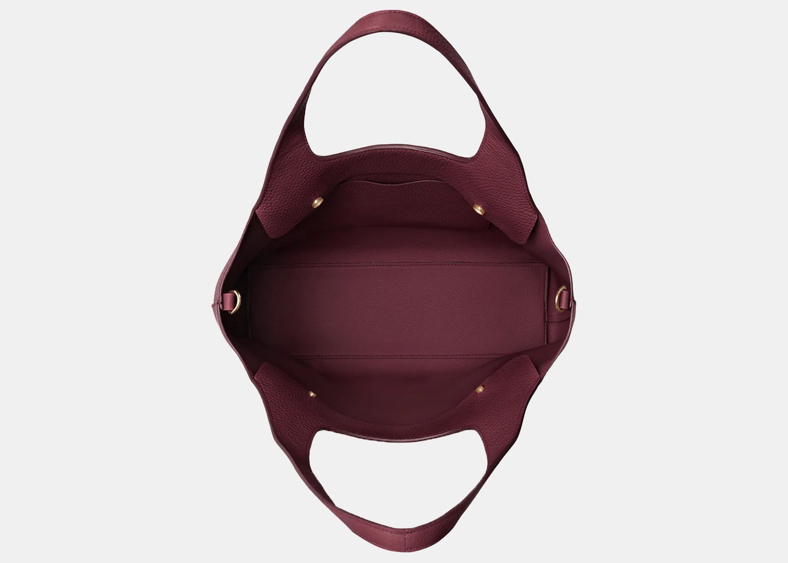 cherry red colored leather bag
