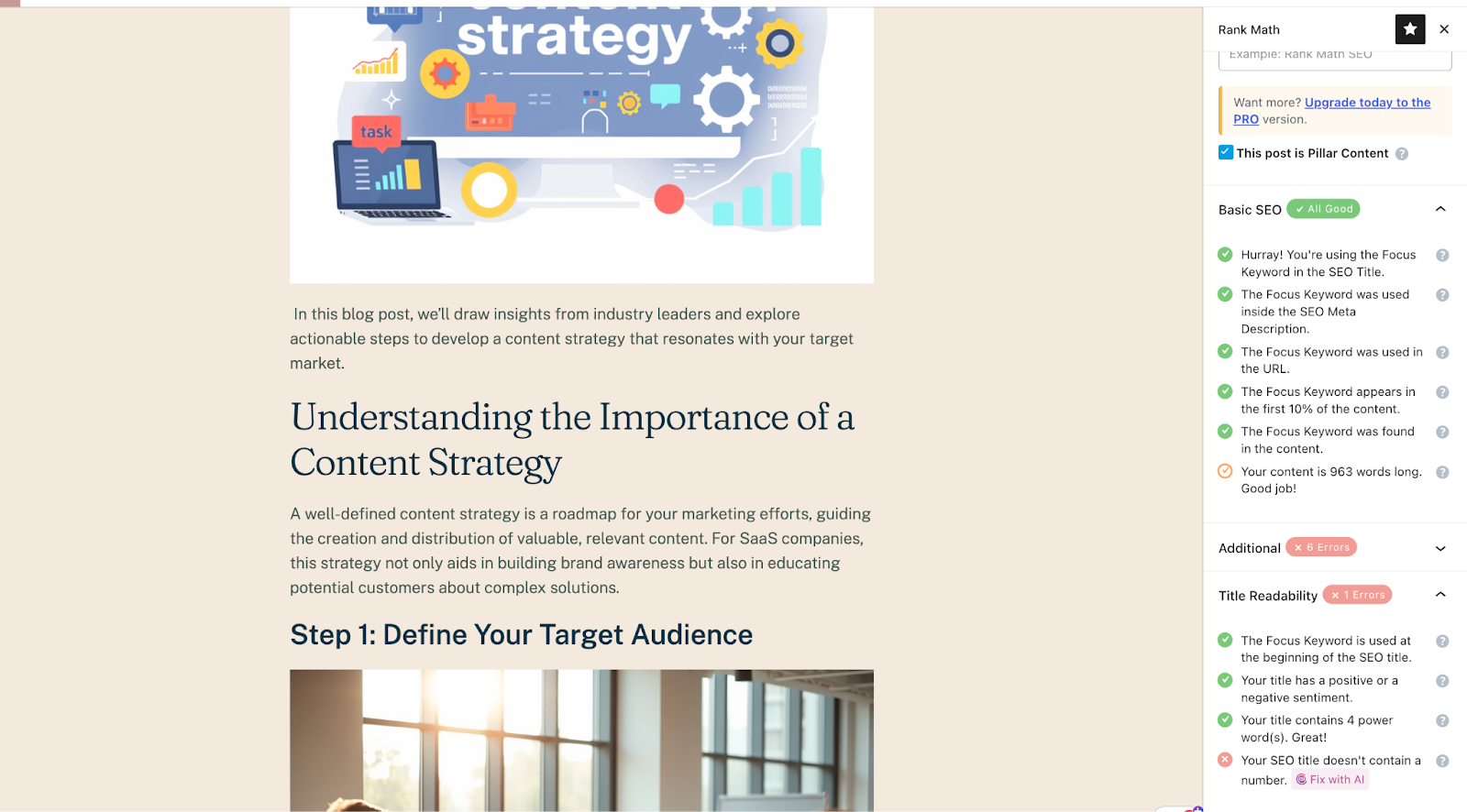 Screenshot of the Rank Math plugin.