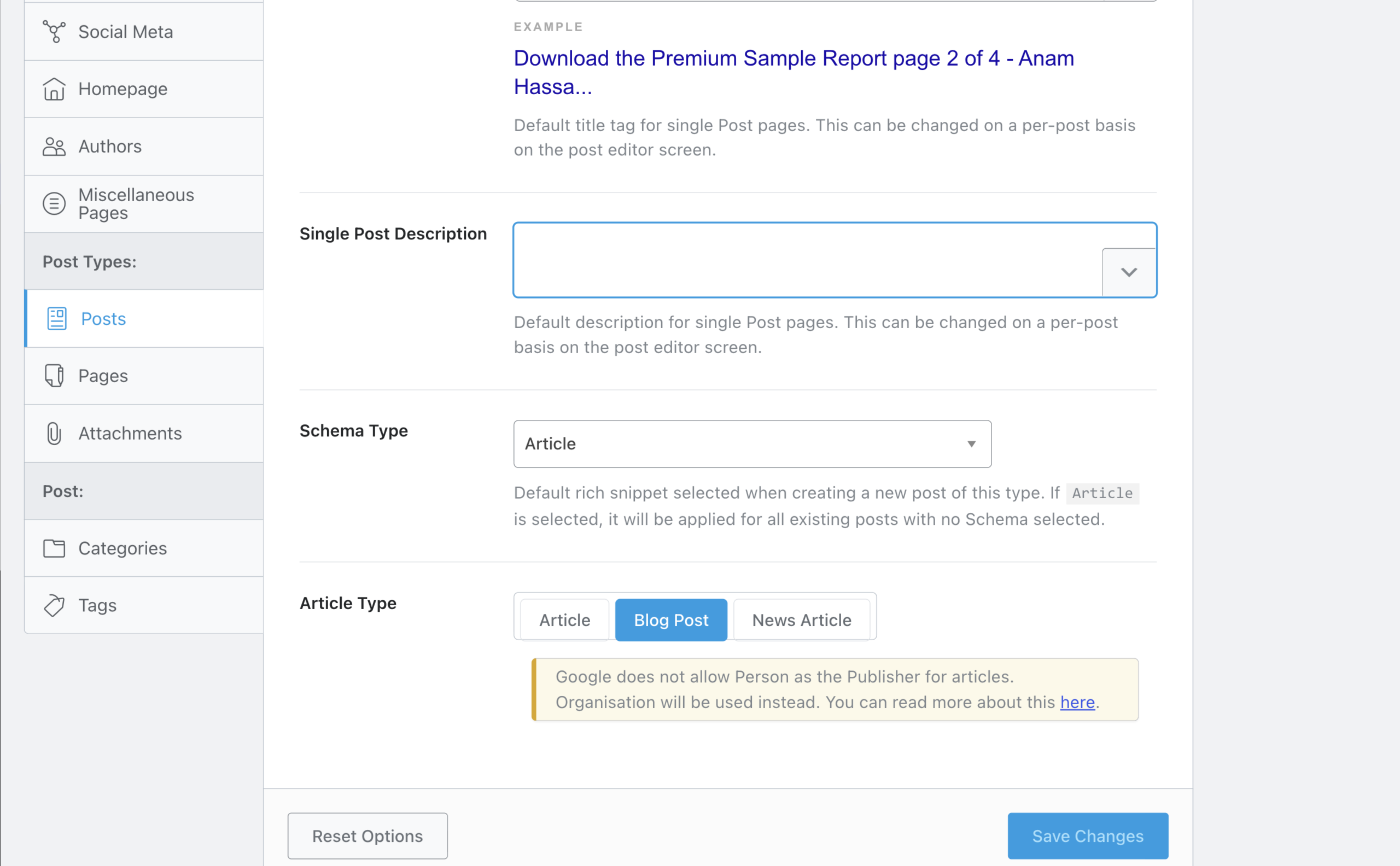 Screenshot of the Rank Math plugin.