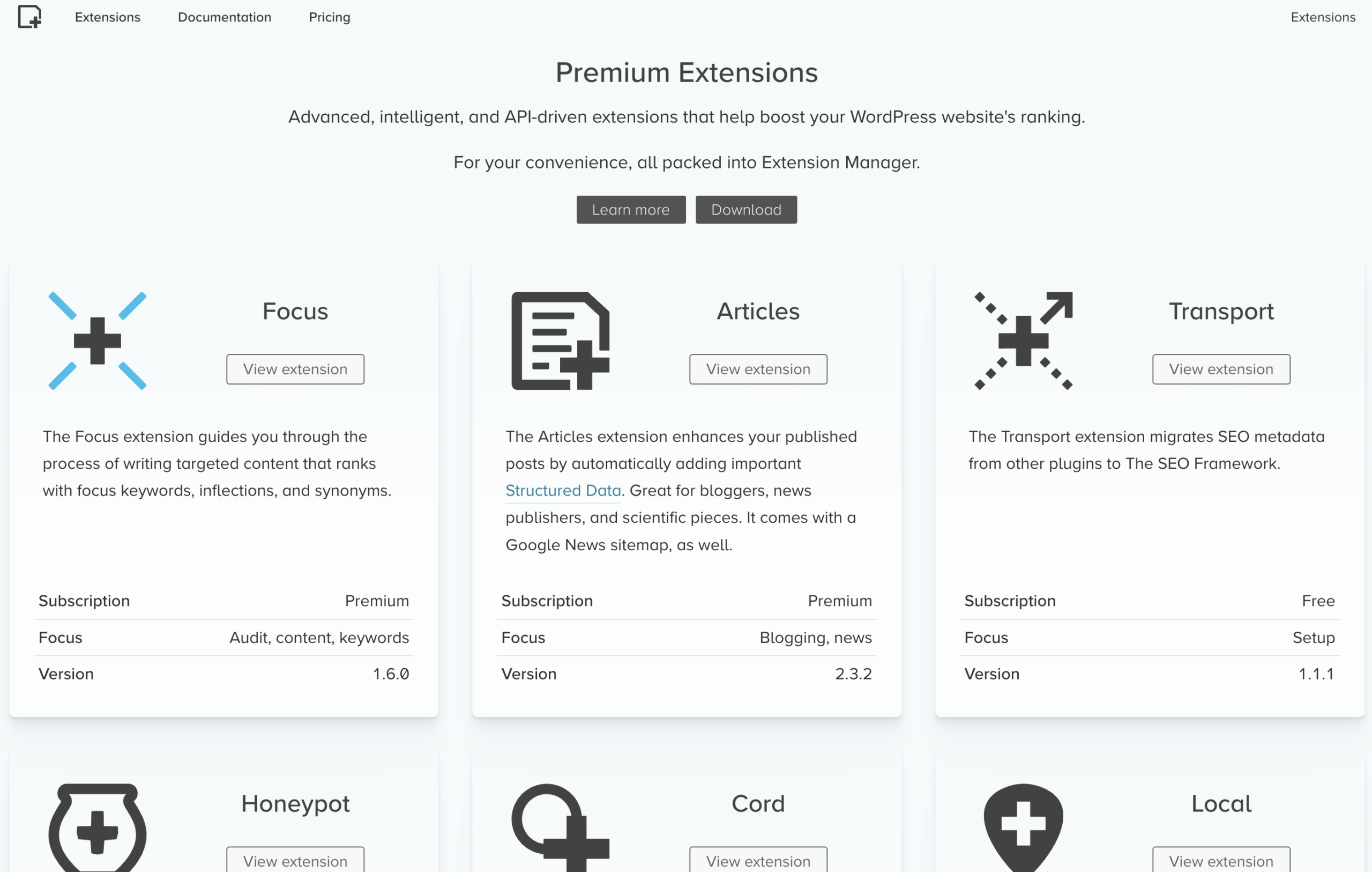 Screenshot of the The SEO Framework plugin.