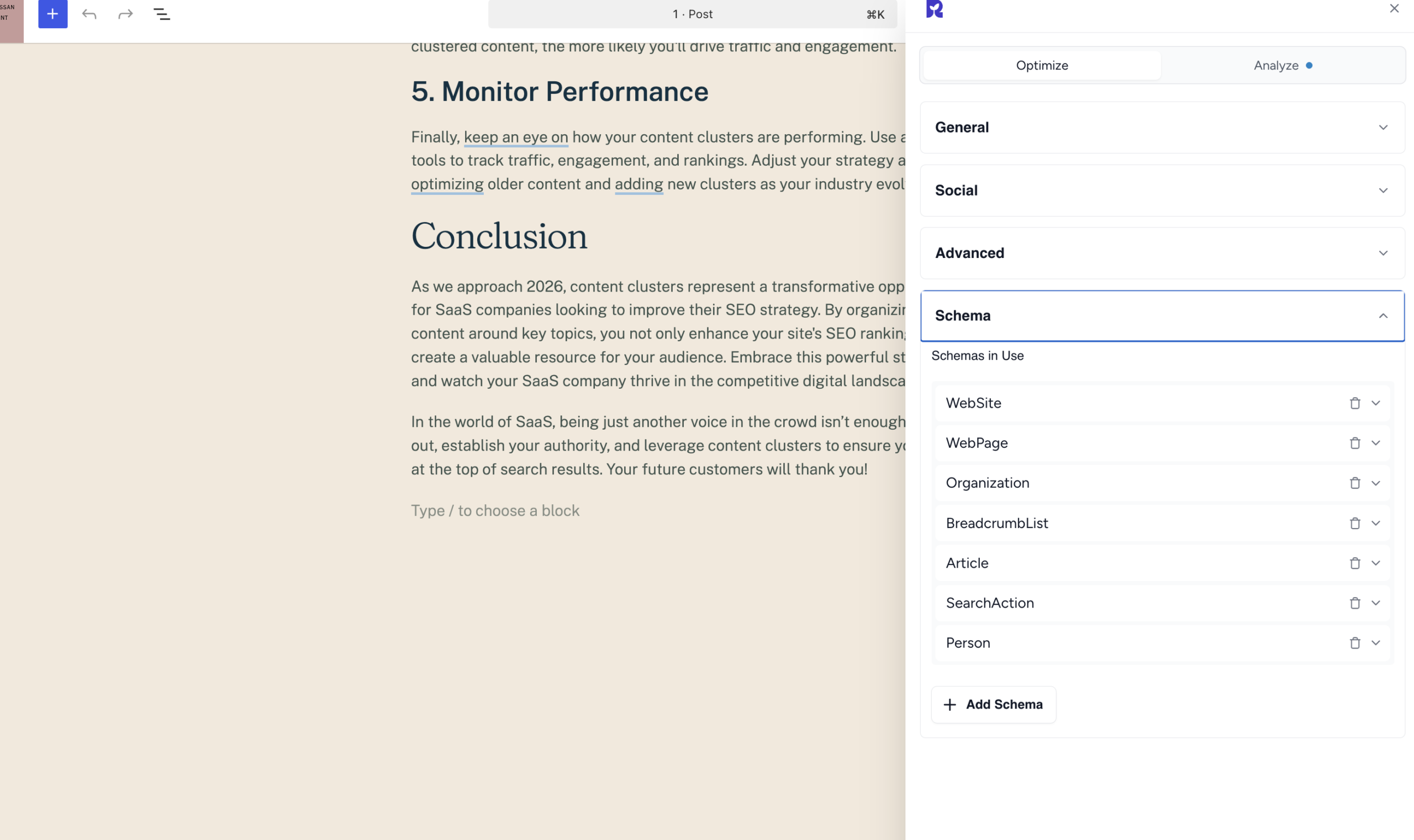 Screenshot of the SureRank plugin.