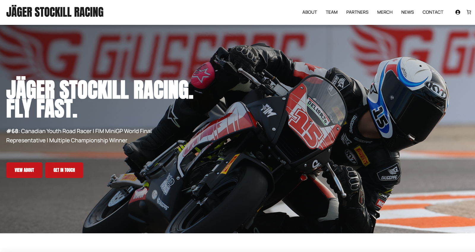 Screenshot of a website built with WordPress.