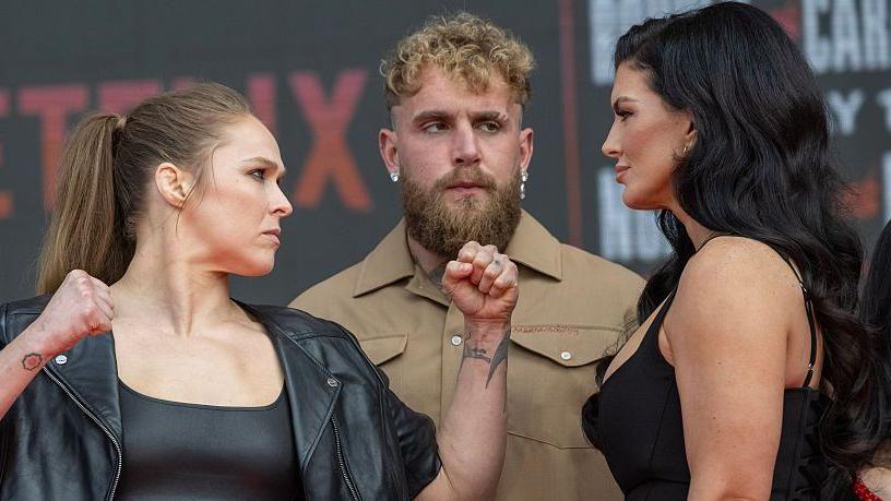 Ronda Rousey faces off with Gina Carano
