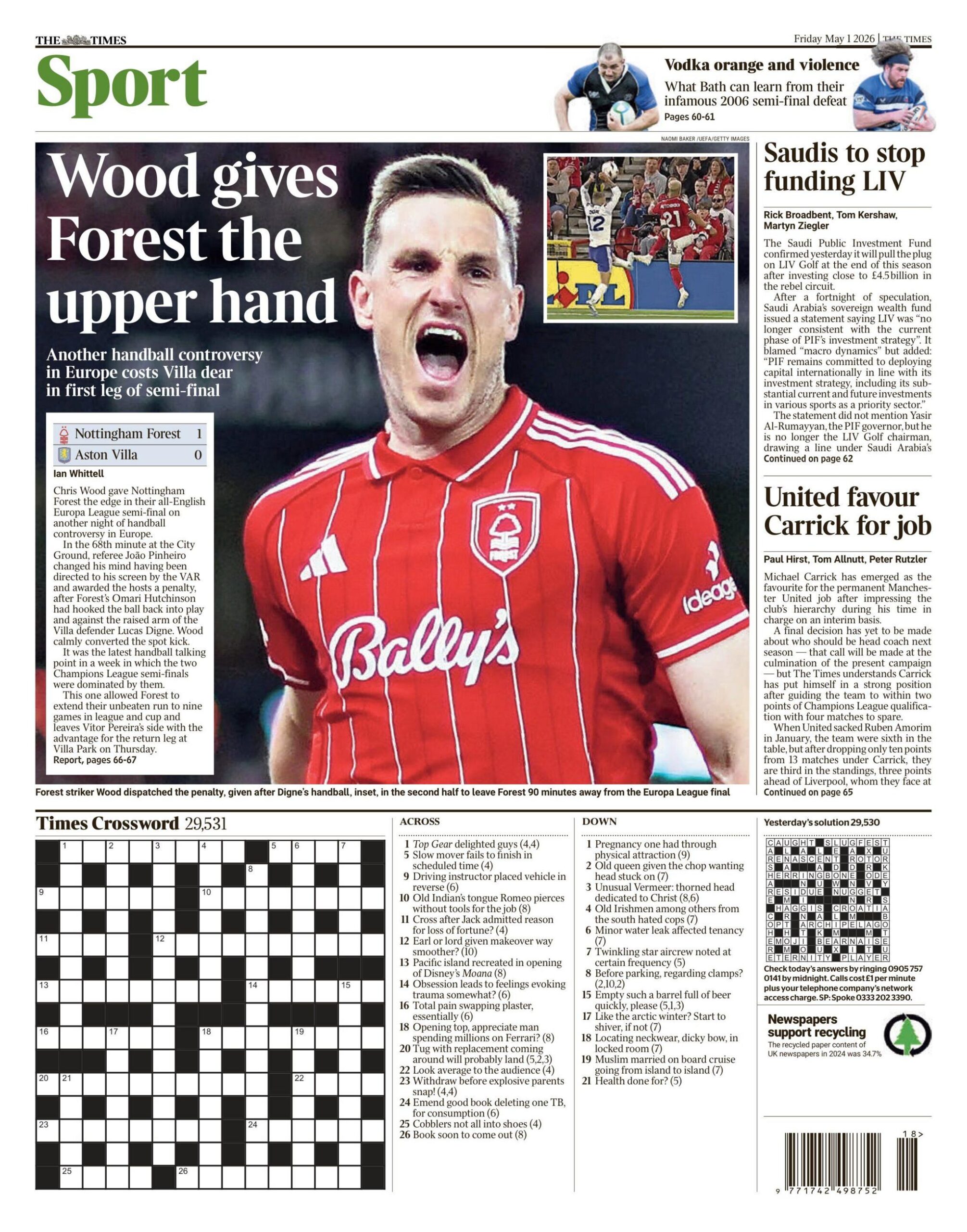 Times back page