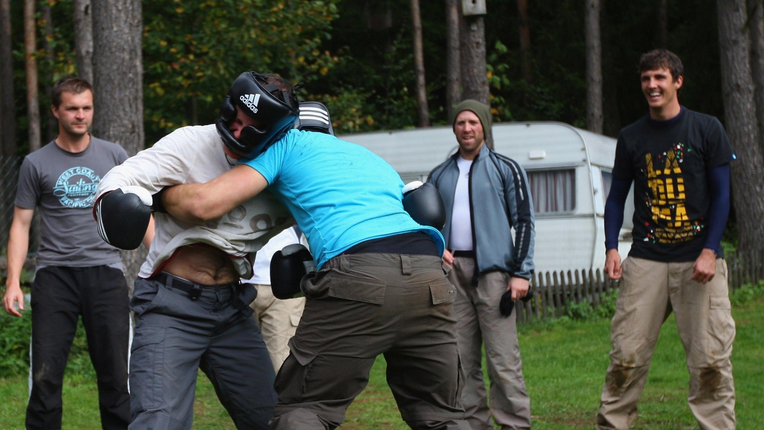 England men's players box during bootcamp before 2010-11 Ashes