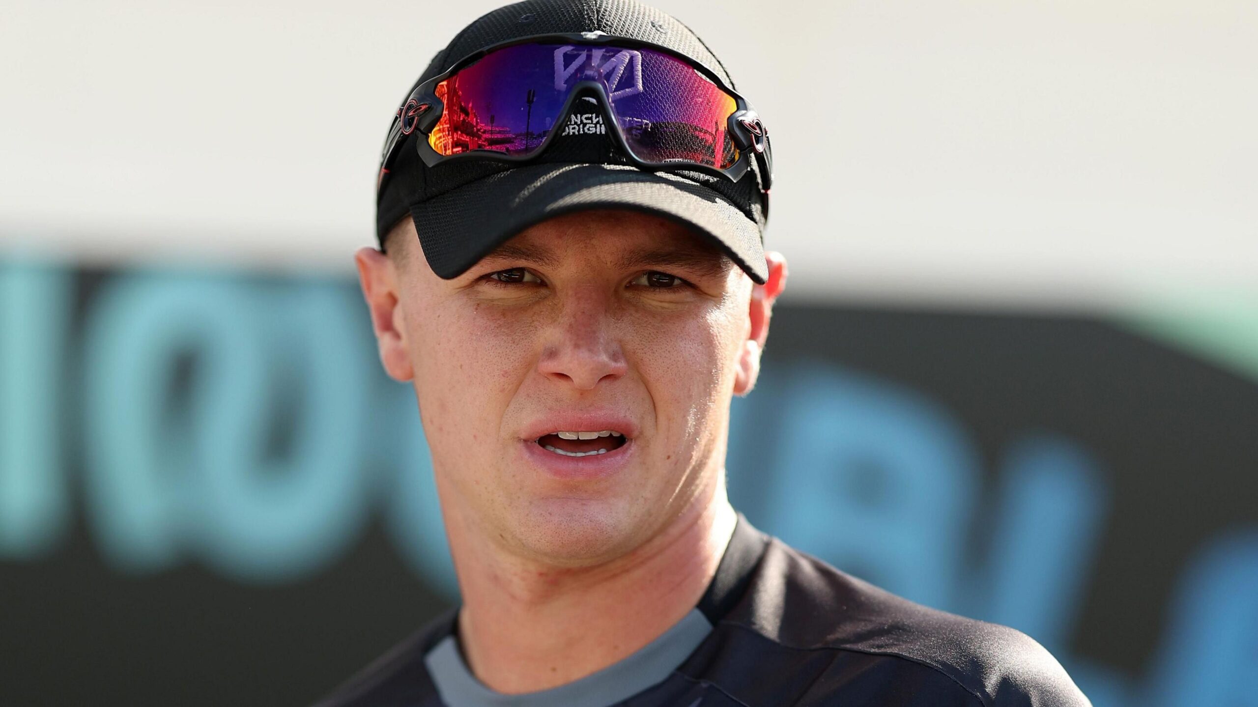 Sonny Baker looks on