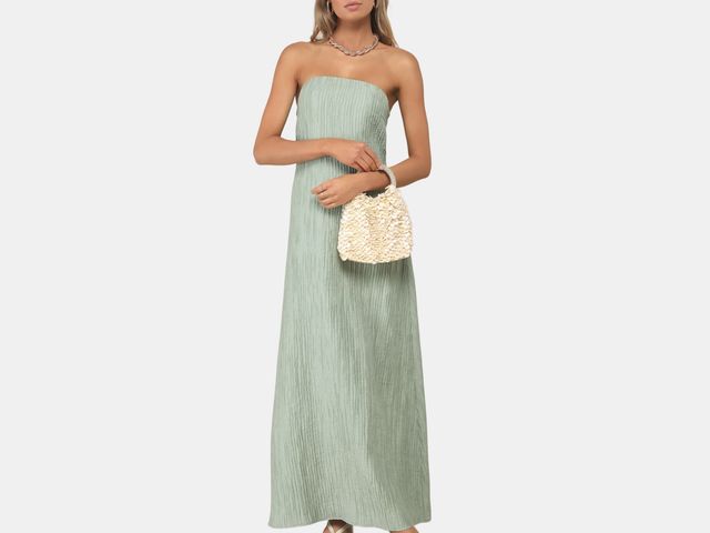 Image may contain: Clothing, Dress, Evening Dress, Formal Wear, Adult, Person, Fashion, and Gown